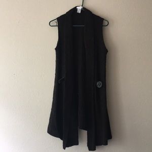 Knit vest, long